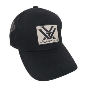 Vortex Black Snapback Hat Cap Mesh